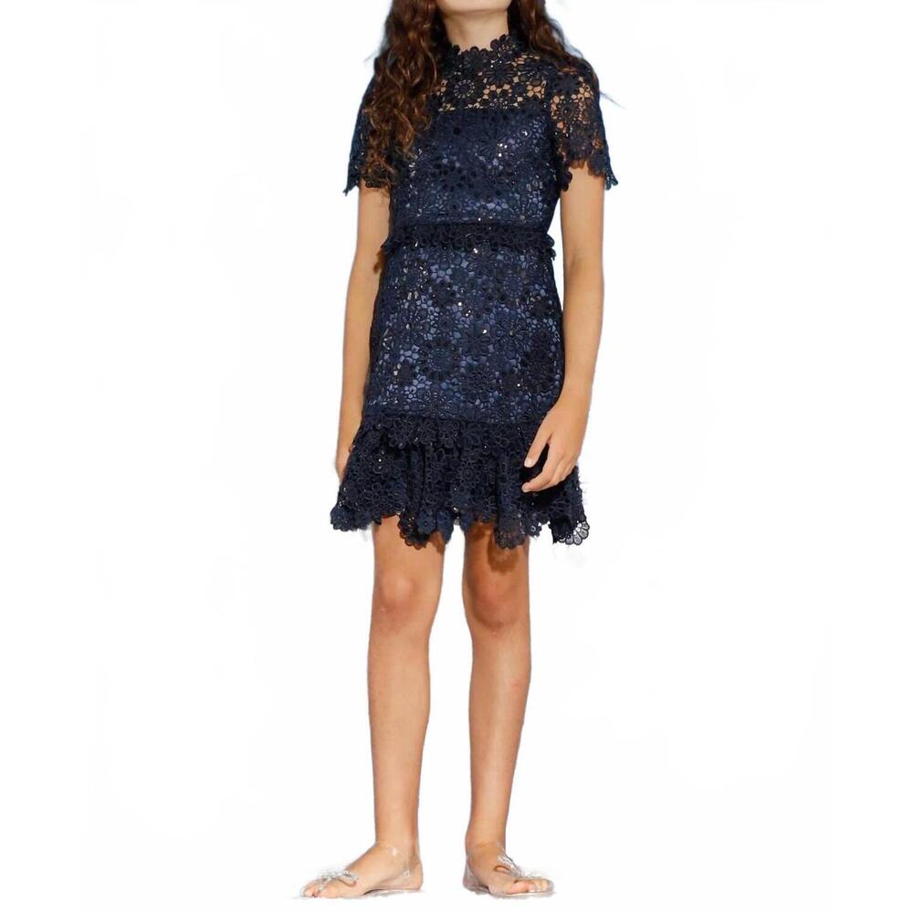 NEW MARLO audrey lace dress in navy